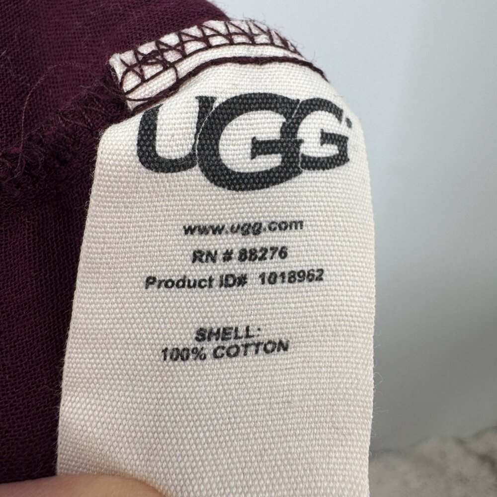 Ugg woman’s size large pants lounge wear PJs burgundy - Picture 5 of 6